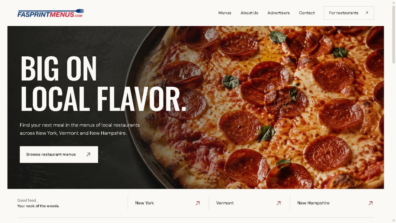 Fresh and Bold homepage preview